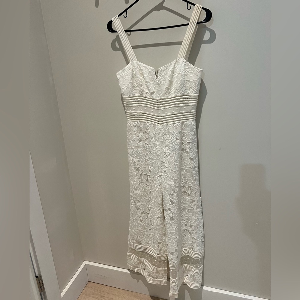 Saylor x Free People Gabri white lace jumpsuit size XS